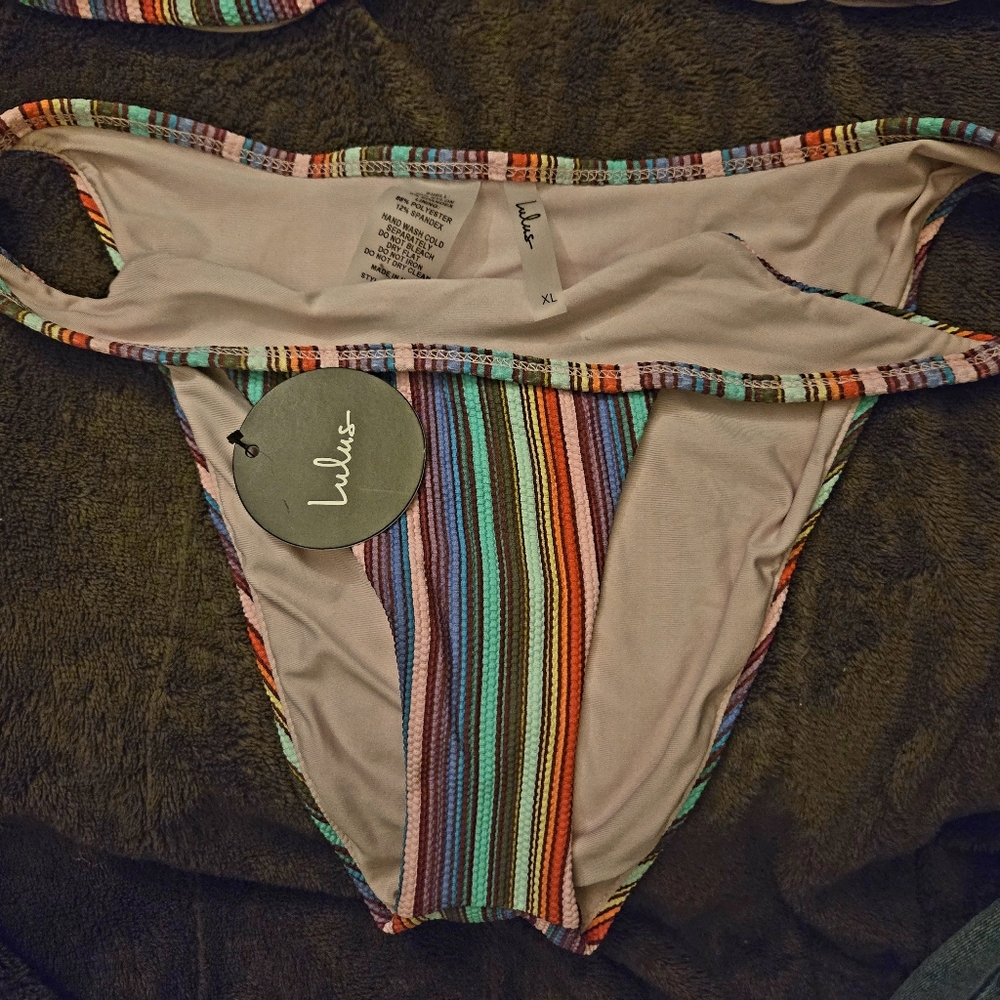 Colorful Lulu's Striped Bikini Set - Picture 4 of 8